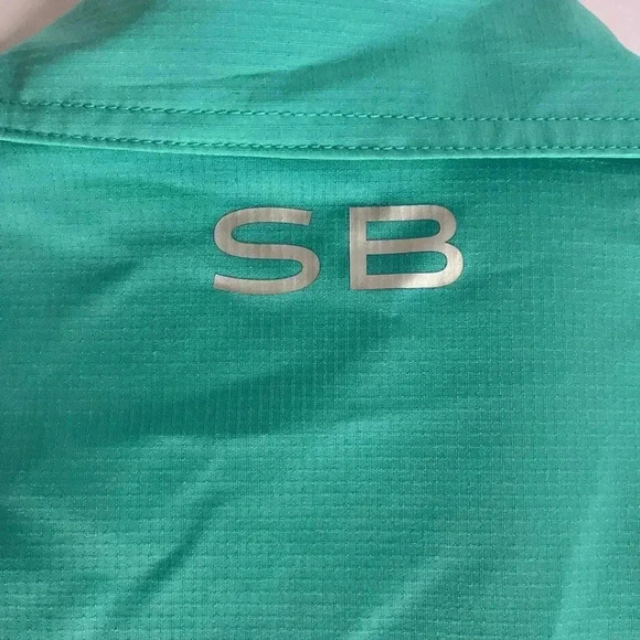 Silver Bait fishing shirt mens L Large blue vented short sleeve polyester button - Picture 10 of 16